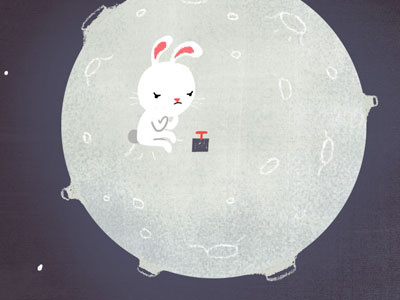 Wasn't the world supposed to end? by Joshua Jesty bunny cute explosions funny humor moon space tnt