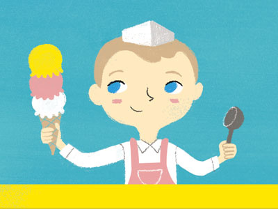 Ice Cream Parlor cute ice cream illustration parlor retro