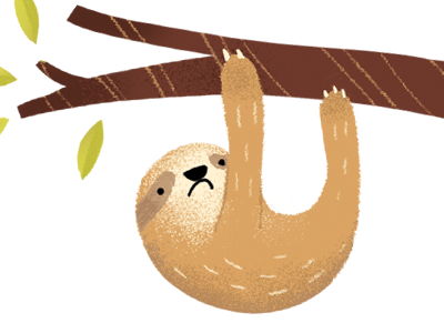Sad Sloth illustration sad sloth