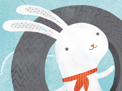 I draw a lot of bunnies bun bunny cute illustration rabbit tire swing