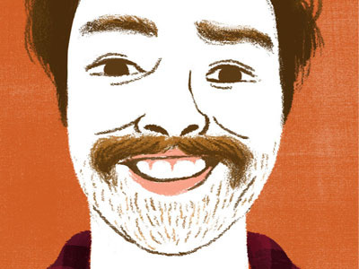 Another Mo' portrait! cancer sucks charity illustration movember mustache portrait