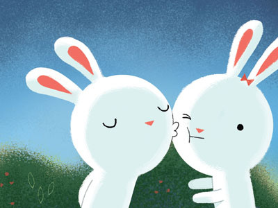 Awkward album cover awkward bunnies bunny cute dating illustration joshua jesty music relationships