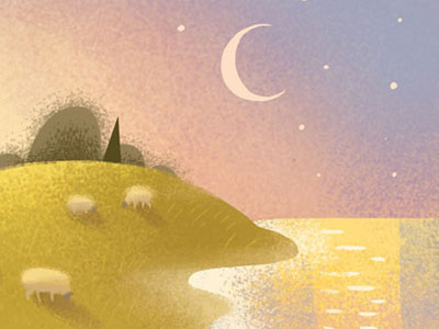 Moon childrens book illustration kid lit moon nature night sky ocean publishing sheep