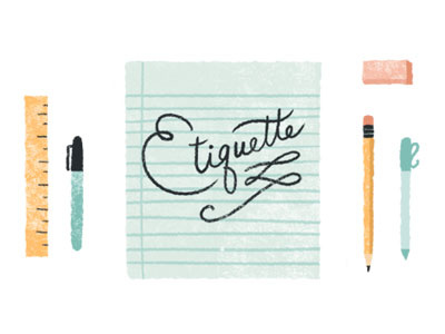 Etiquette business calligraphy creative icons illustration lettering office paper pencils tools