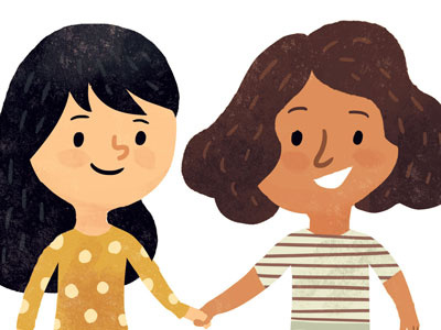 Abbi and Ilana abbi and ilana broad city childrens book cute illustration portrait