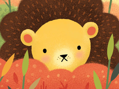Lion animals childrens book cute illustration lion