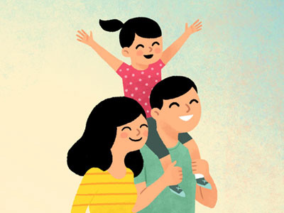 Family children family illustration