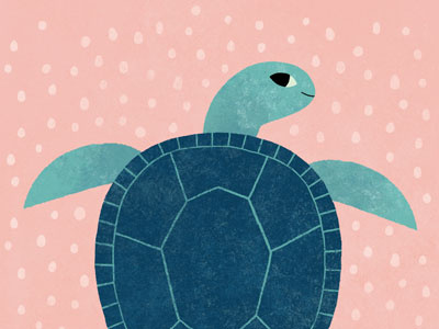 Sea Turtle illustration marine life ocean sea creatures sea turtle turtle