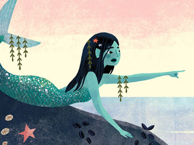 Mermaid character design childrens book fish illustration kidlit mermaid narrative ocean sealife seaweed