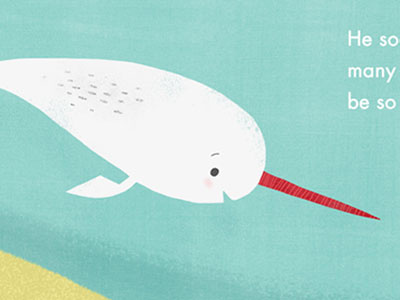 Wendell the Narwhal childrens book illustration narwhal