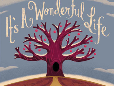 Wonderful Life holiday illustration its a wonderful life nature ornaments retro the nimbus factory tree