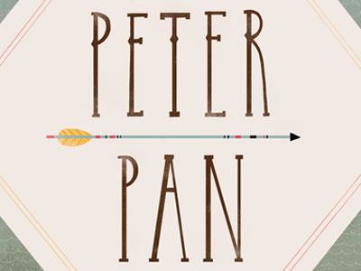 Peter Pan Book cover concept archery book cover hand lettering lettering peter pan