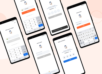 GoIbibo Onboarding Redesign app bright design goibibo happy mobile mobile app onboarding onboarding ui orange otp redesigned travel app ui ux vector