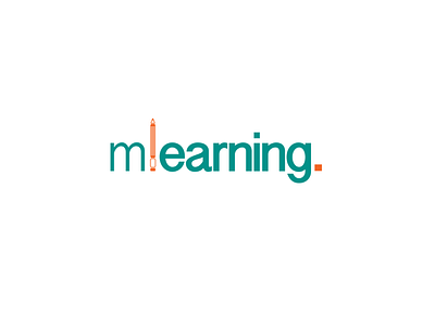 Mlearning app brand design identity logo type web