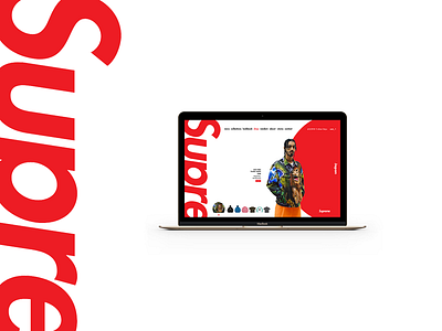 Supreme Japan Shop brand concept digital design ecommerce landing layout shop store supreme ui visual design website
