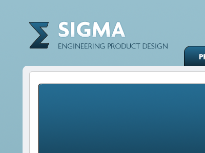 Sigma gradient header interface logo ui website