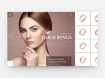 Jewelry store concept girls interface jewelry shop ui ux web website