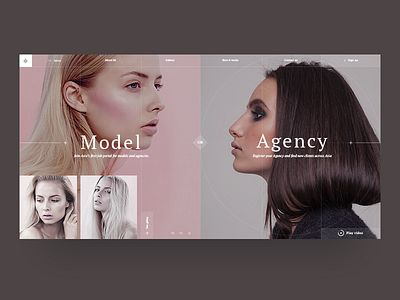 Modelnisa Agency website agency concept interface model photo studio ui ux web design