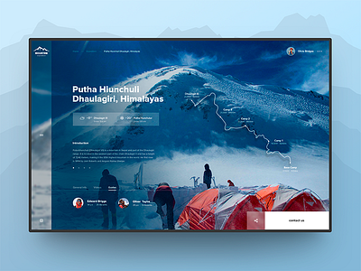 Mountine Expedition artlemon blue concept expeditions mountine site sky ui ux web webdesign website