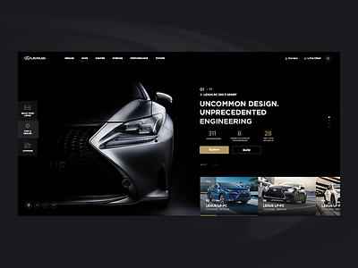 Lexus Concept artlemon auto car concept lexus ui ux website