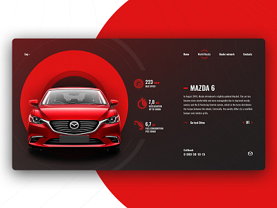 Mazda cars auto car concept dark design mazda red ui ux web site