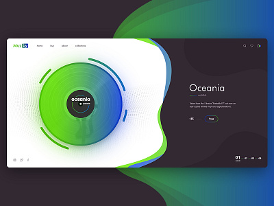 Music Shop blue design green music shop ui ux vinill web design