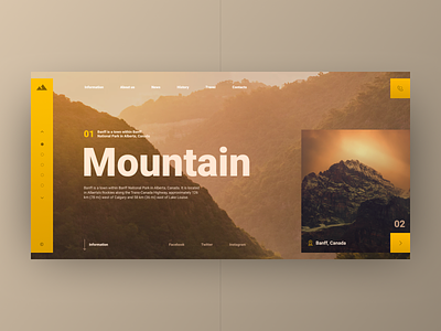 Mountain traveling artlemon black clean concept design interface shop site ui user ux web web design website