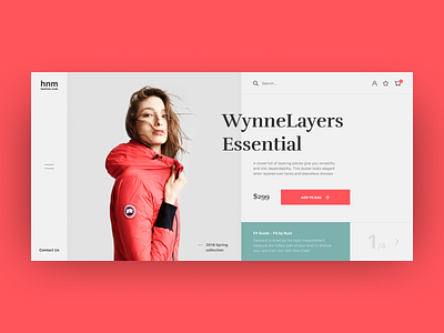 WynneLayers Essential artlemon clean concept design fashion interface shop site ui ux web web design website