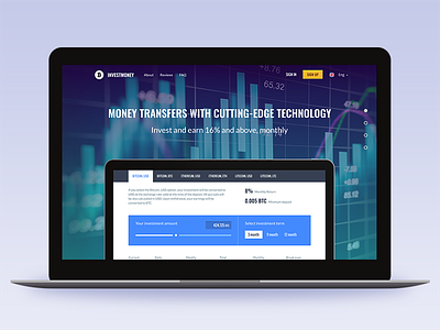 Money transfer - Landing page blue design landing laptop money purple ui ux web