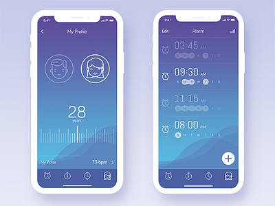 Alarm Clock App app data interface manager mobile task ui ux