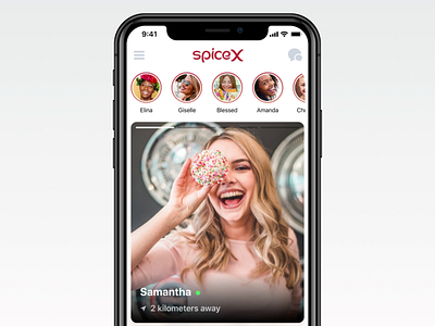 SpiceX - dating service. chat dating ui ux