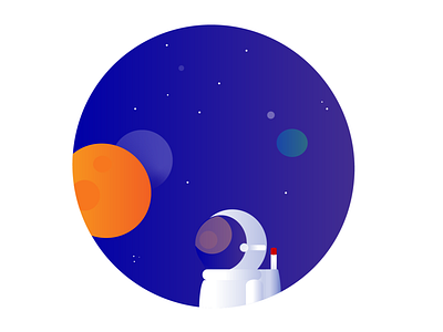 astronaut astronaut cool design galaxy gradient illustrator practice space stars