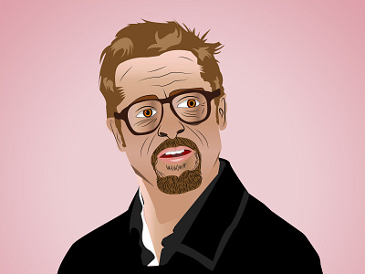 brad pitt portrait character character character art character illustration illustration vecor