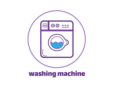 washing machine vector icon adobe ilustrator flat design icon illustration photoshop svg vecor