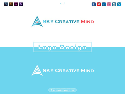 SKY CREATIVE MIND LOGO DESIGN app design brand design business card design digital illustration graphicdesign logodesign social media uidesign webdesign