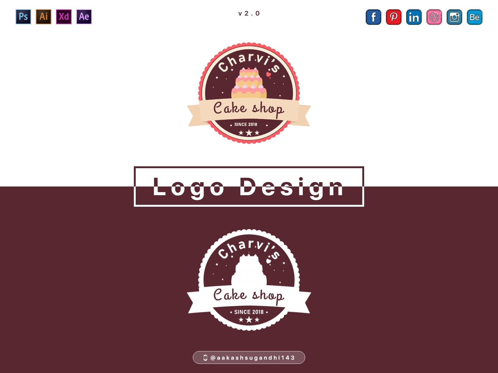 Cake Shop Logo - Cake Bakery Logo - Cake logo design | Cake logo design, Cake  shop design, Cake logo