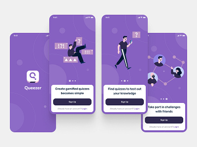 Queezer Mobile App UI Design