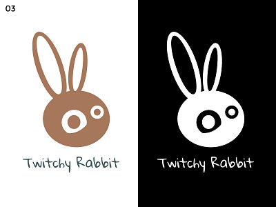 Twitchy Rabbit Logo #ThirtyLogos icon logo rabbit thirty logos typography