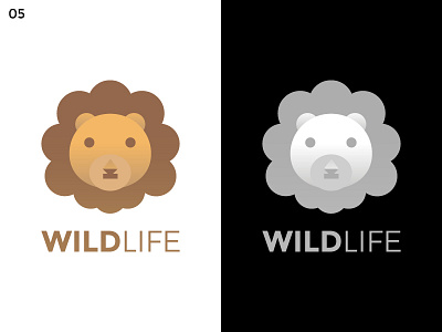 Wildlife Logo #ThirtyLogos flat lion logo thirtylogos typeface wildlife