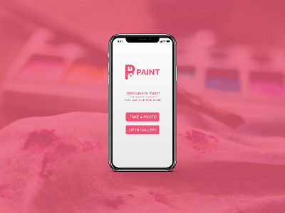 Paint Logo #ThirtyLogos app icon iphone x logo pink screen thirtylogos typography ui