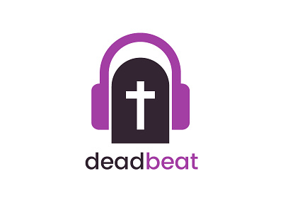 Deadbeat Logo #ThirtyLogos deadbeat headphones logo tomb typography