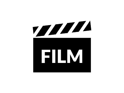 Film Logo #ThirtyLogos clapperboard film icon logo movie slate typography