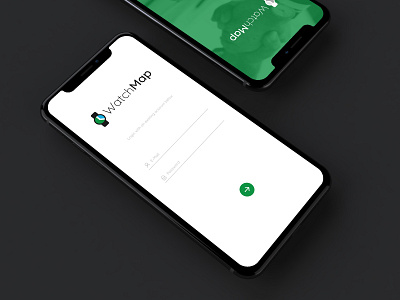 WatchMap App Login Screen app app login green app login logo screendesign ui ui ux user interface