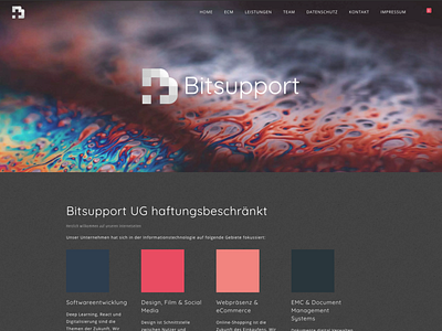 Bitsupport Landingpage 2018 bitsupport landing page ui ux webdesign website