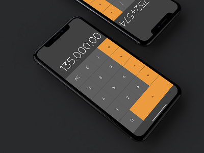 Calculator App app app concept calculation calculator calculator app iphone iphonex ui ui ux design
