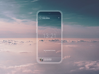 #dailyUI 014 – Countdown timer app challenge clean dailyui design minimal pomodoro sky task timer timetracker tracker ui ux