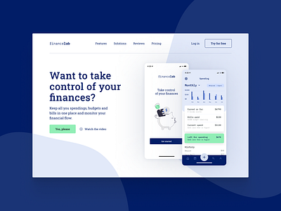 Mobile App Concept UI Landing Page / Daily UI #3 app branding design finance financeapp graphic design landing page ui ux