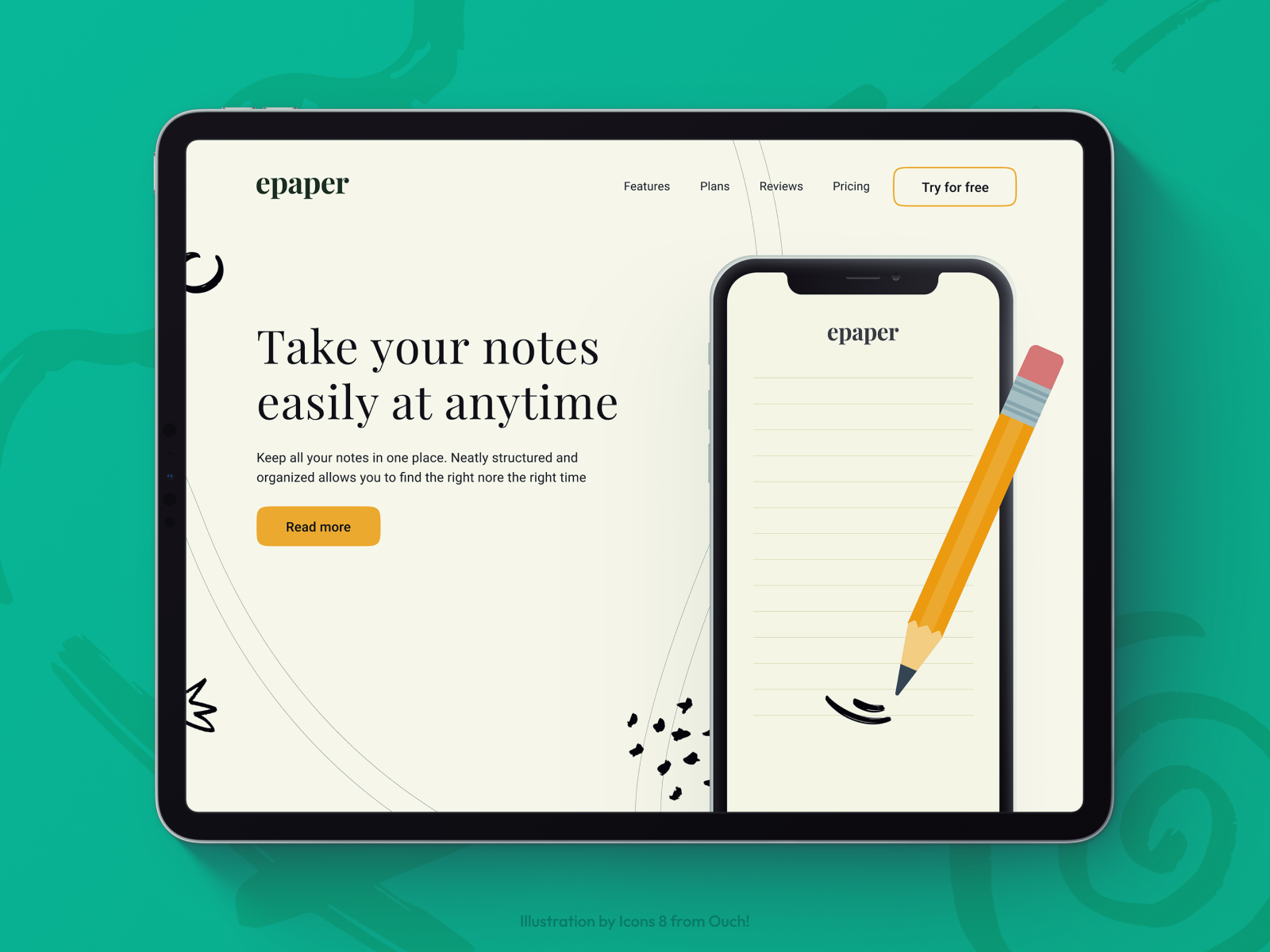 Notebook  App by Magdalena Skrzypek on Dribbble