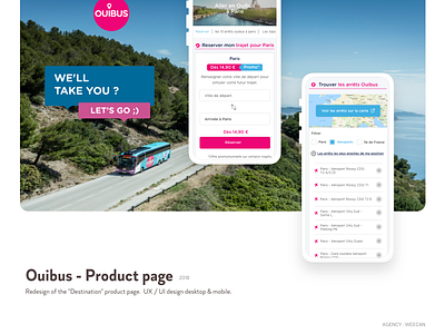 Ouibus - Product Page mobilefirst ouibus product product design research uxui