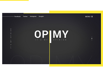 OPIMY Landing Page User Interface Presentation landing page minimal landing page minimal ui ui uiux user interface user interface presentation web layout web ui